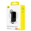Baseus Qpow Pro+ 10000 mAh 22,5 W Powerbank mit integriertem USB-C-Kabel und Display – Schwarz
