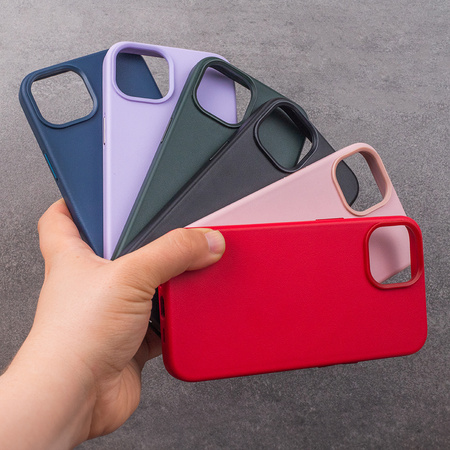 Nakładka Mag Leather do iPhone 15 6,1" czarna