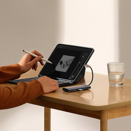 Baseus Metal Gleam Series 4 in 1 HUB Docking Station USB Type C - 4 x USB 3.2 Gen. 1 (WKWG070013)