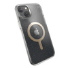 Speck Presidio Perfect-Clear with Glitter + MagSafe - Etui iPhone 14 Plus z powłoką MICROBAN (Clear / Gold Glitter)
