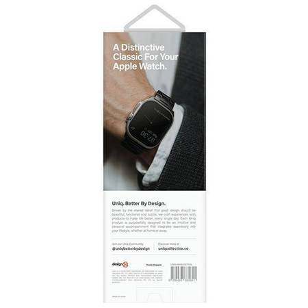 Strap for APPLE WATCH 4 / 5 / 6 / 7 / 8 / SE / ULTRA (42 / 44 / 45 / 49 MM) UNIQ Osta Stainless Steel silver