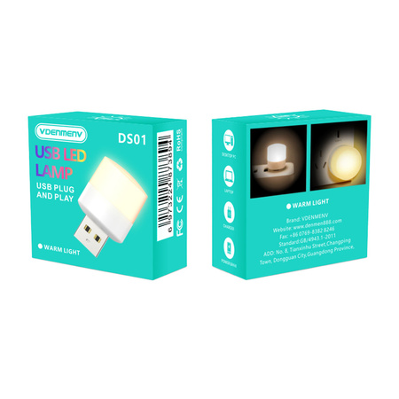LAMPKA USB DENMEN DIODOWA LED CIEPŁA DS01