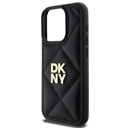 Original Case IPHONE 15 PRO DKNY Quilted Stack Logo (DKHCP15LPQDSLK) black