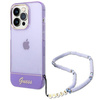 Guess Translucent Pearl Strap - Etui iPhone 14 Pro (fioletowy)