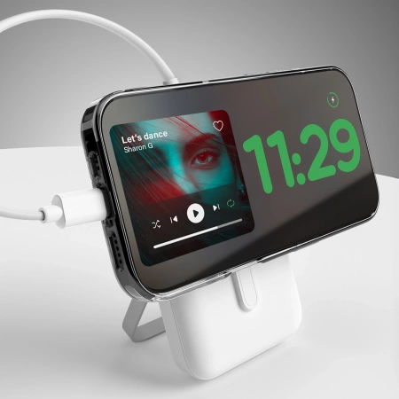 Puro 10000mAh MagSafe Wireless Power Bank mit Aluminiumständer - Weiß