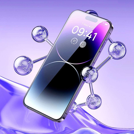 Baseus Full Screen Tempered Glass for iPhone 14 Pro Max with Speaker Cover 0.3mm + Mounting Frame