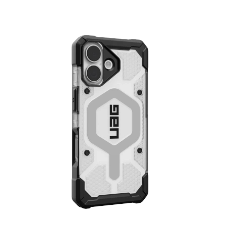 UAG Pathfinder Clear MagSafe Case for iPhone 17 - White and Gray
