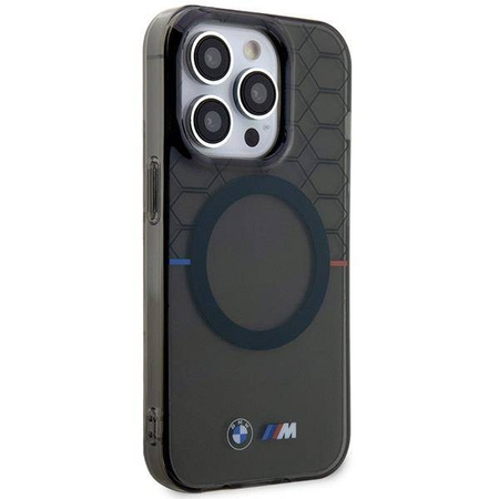 Hülle BMW BMHMP14XHGPK iPhone 14 Pro Max 6.7&quot; grau/grau Hardcase Pattern MagSafe