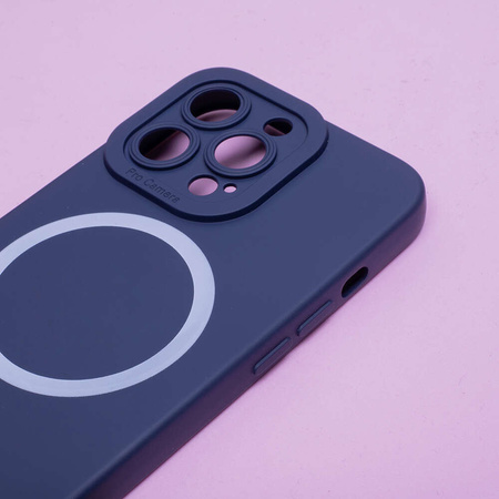 Nakładka Silicon Mag do iPhone 15 Pro Max 6,7" ciemnoniebieska