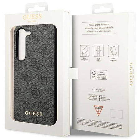 Oryginalne Etui GUESS hardcase 4G Charms Collection GUHCSA35GF4GGR do Samsung Galaxy A35 czarny