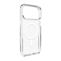 Puro Lite Mag TPU+PC Hülle kompatibel mit MagSafe für iPhone 17 Pro Max - Transparent mit weißem Ring