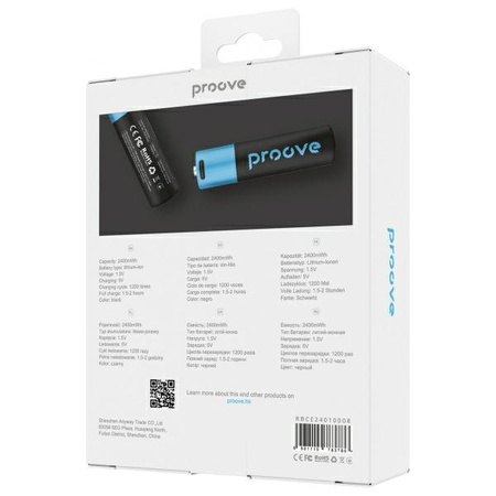 Proove Akumulatorki AA 2400mWh 2szt      czarny/black