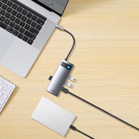 Baseus Metal Gleam Series 4 in 1 HUB Dockingstation USB Typ C – 4 x USB 3.2 Gen. 1 (WKWG070013)