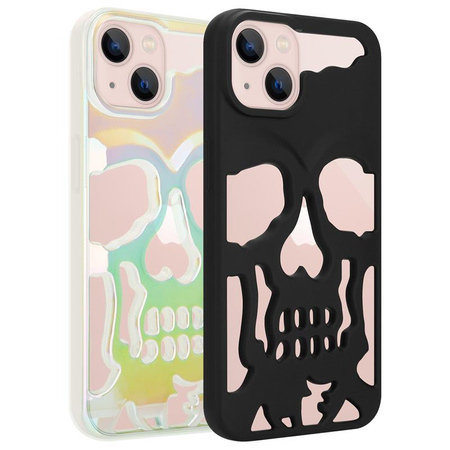 ETUI SKULL IPHONE 12 / 12 PRO, HOLO WHITE / BIAŁY