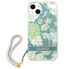 Case IPHONE 13 MINI Guess Hardcase Flower Strap (GUHCP13SHFLSN) green