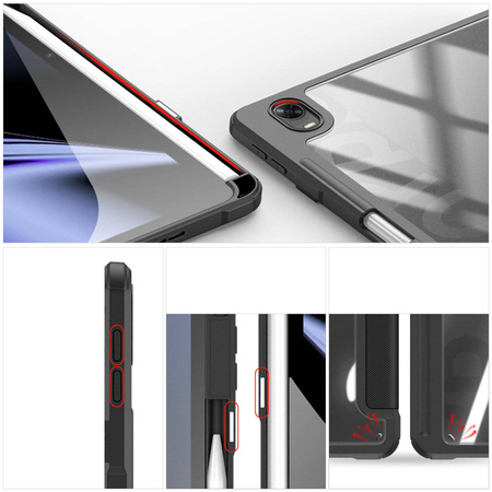 Dux Ducis Toby Armored Flip Smart Case für Oppo Pad mit Stifthalter Schwarz