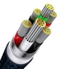 3in1 USB cable Baseus USB 3in1 Baseus Flash Series, USB-C + Micro + Lightning 66W, 1.2m (blue)