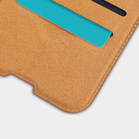 Nillkin Qin Case etui do Xiaomi Redmi Note 11 Pro+ (China) / Redmi Note 11 Pro (China) osłona na aparat kabura pokrowiec obudowa z klapką brązowy