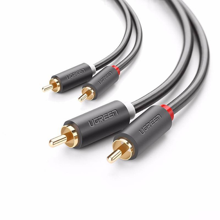Przewód 2RCA (Cinch) do 2RCA (Cinch) UGREEN 3m (czarny)