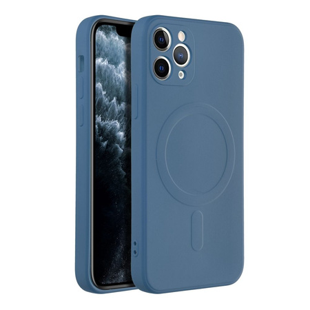 Futerał Silicone Mag Cover kompatybilny z MagSafe do IPHONE 11 PRO niebieski