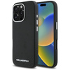 Original Handyhülle IPHONE 16 PRO MAX Karl Lagerfeld Saffiano Full Wrapped Elongated Metal Logo MagSafe schwarz