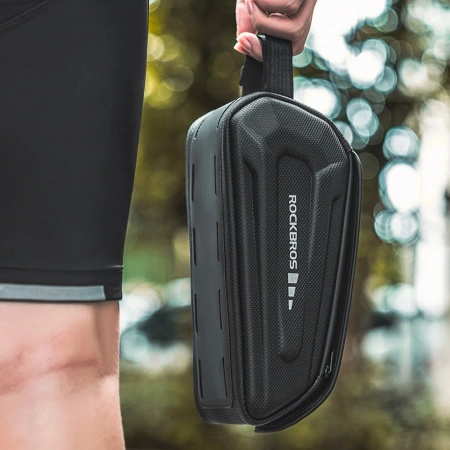 Rockbros 30120064001 wasserdichte Rahmen-Fahrradtasche mit Telefonabdeckung – Schwarz