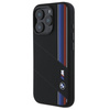 Original Case IPHONE 16 PRO BMW Hardcase Silicone Cut Tricolor Lines MagSafe (BMHMP16L23SCUK) black