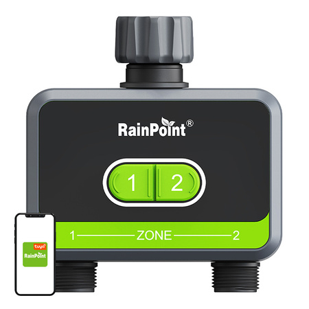 2-Zone Smart Hose Timer RainPoint with app