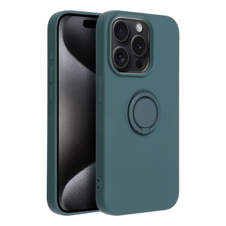 Futerał SILICONE RING do IPHONE 15 PRO zielony
