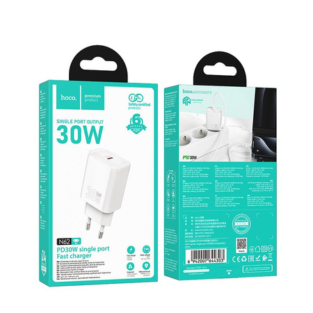 HOCO ładowarka sieciowa Typ C PD QC 30W N62 biała