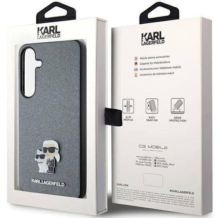 KARL LAGERFELD SAM S24 SAFFIANO KC PIN KLHCS24SPSAKCMPG GREY