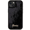 Guess nakładka do iPhone 14 6,1&quot; GUHCP14SPSFDGSK HC SEQUIN SCRIPT METAL czarna