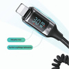 Ładowarka Samochodowa USAMS C37 1xUSB+1xUSB-C 60W + kabel Ligtning 30W PD+QC Fast Charge czarny/black CC193CC01 (US-CC193)