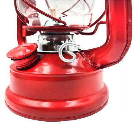 Lampa naftowa 24,5 cm RC032 czerwona