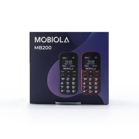 TELEFON GSM MOBIOLA  MB200 2G TELEFON DLA SENIORA CZERWONY