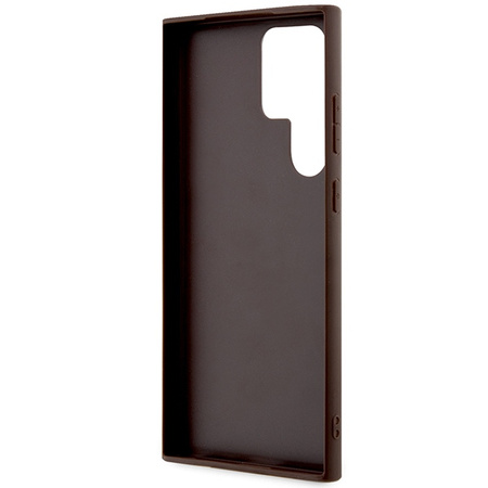Oryginalne Etui GUESS Hardcase GUHCS24LG4GLBR do SAMSUNG S24 Ultra (4G Bottom Stripe / brązowy)