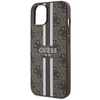 Guess GUHMP14MP4RPSW iPhone 14 Plus 6.7&quot; brown/brown hardcase 4G Printed Stripes MagSafe