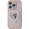 Guess nakładka do iPhone 15 Plus 6,7&quot; KLHMP15MHMRSKCP różowa C MAGSAFE RINGSTAND KC