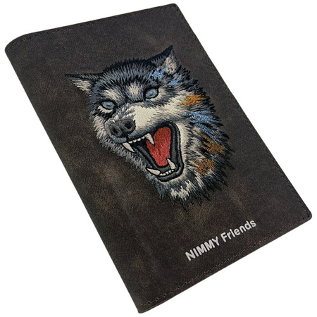 Etui na paszport Nimmy portfel Raptor    Wolf brązowy