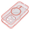 Futerał CLEAR MAG COVER kompatybilny z MagSafe do SAMSUNG S25 Plus pink glitter