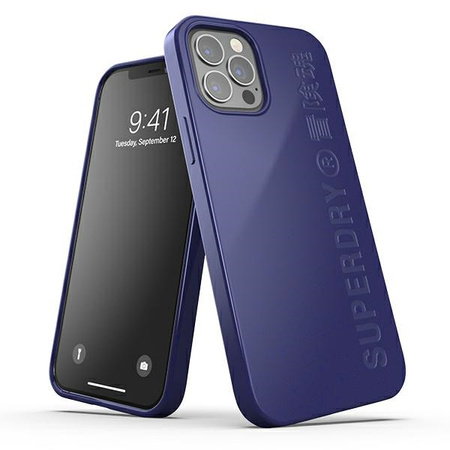 SuperDry Snap iPhone 12/12 Pro Compostab le navy blue / navy 42627