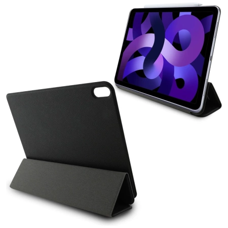 Karl Lagerfeld Saffiano Magnetische Karl &amp; Choupette iPad Air 11&quot; 2024 Buchcover-Hülle - Schwarz