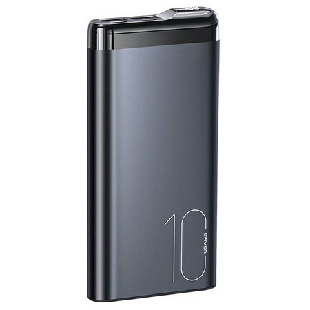 USAMS Powerbank PB55 10000mAh 2xUSBwyświetlacz LED szary/grey 10KCD14801 (US-CD148) aluminium