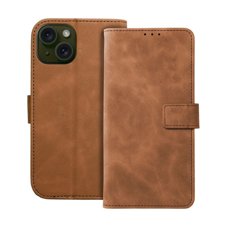 Kabura TENDER Book do IPHONE 15 brązowy