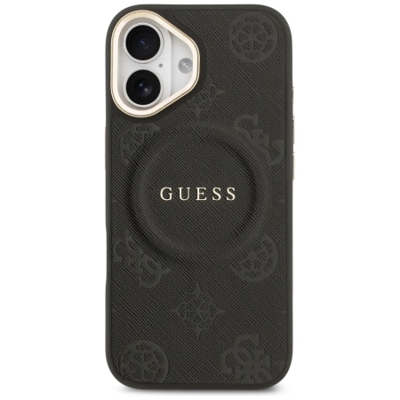 Guess Peony Hot Stamp MagSafe Case for iPhone 17 - Black