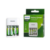 PHILIPS Czterokanałowa ładowarka do akumulatorów NiMH USB + 2xAA 1300mAh + 2xAAA 700mAh
