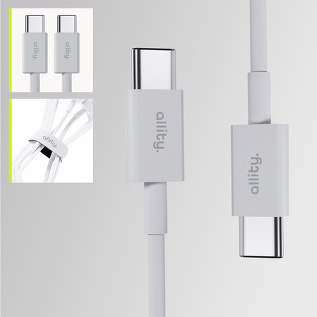 Allity kabel AUC-03 USB-C - USB-C 2,0 m 60W biały