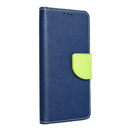 Kabura Fancy Book do SAMSUNG A14 4G / A14 5G granatowy / limonkowy