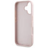 Schutzhülle IPHONE 16 Guess Grained Big 4G Logo Small Classic Logo rosa