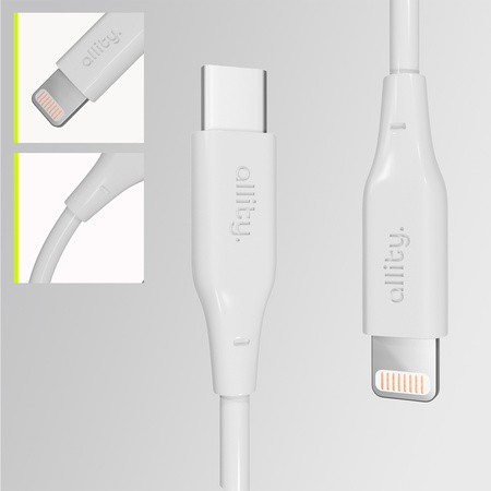 Allity kabel AUC-02 USB-C - Lightning 1,0 m 27W biały